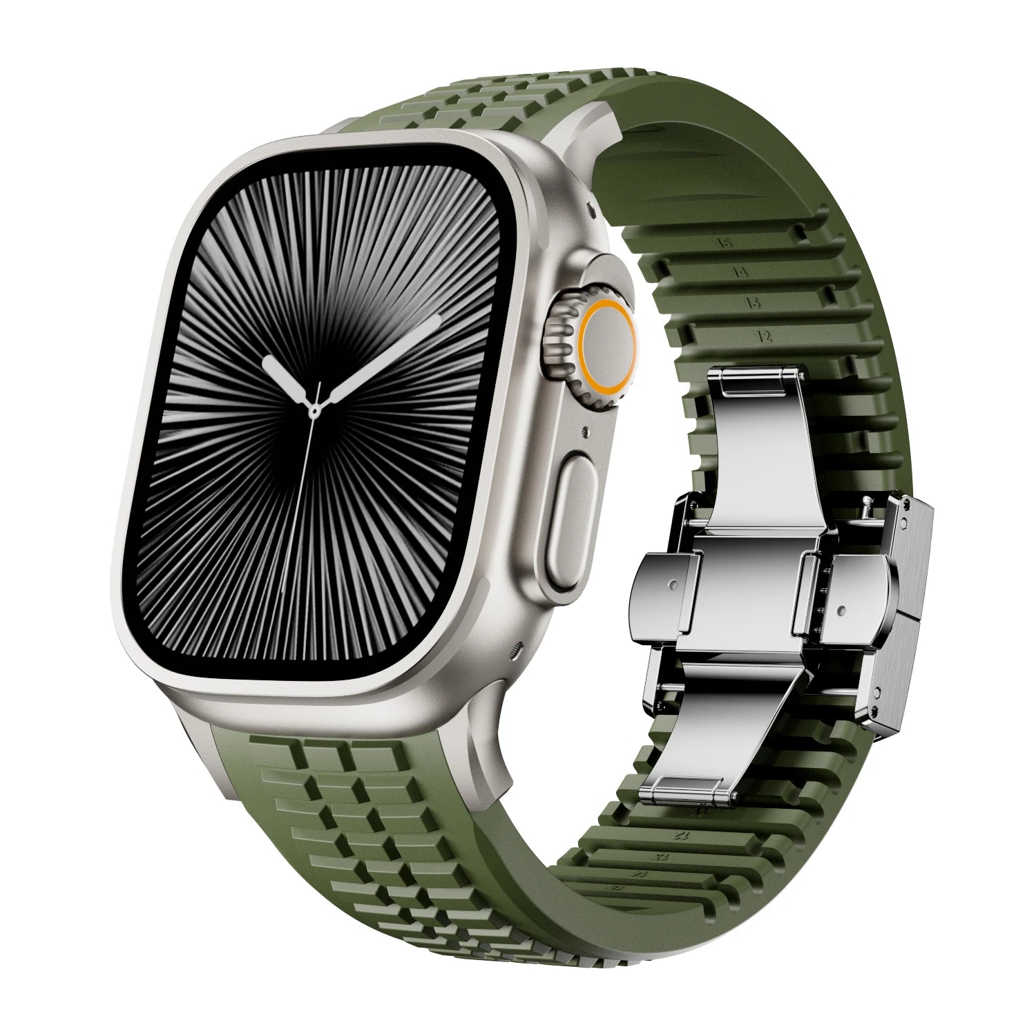 Silicone Sports Strap for Apple Watch Ultra 2/1 49mm Series 10 9 8 7 46mm 45mm 44mm Rubber Band for IWatch 6 5 4 3 42mm Bracelet
